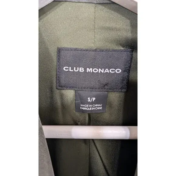 Club Monaco 'Ellayne' Trench Coat Seaweed Green Neutral Classic - Size S - Picture 3 of 9